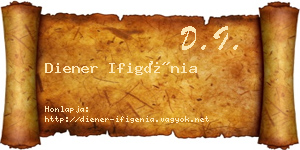 Diener Ifigénia névjegykártya
